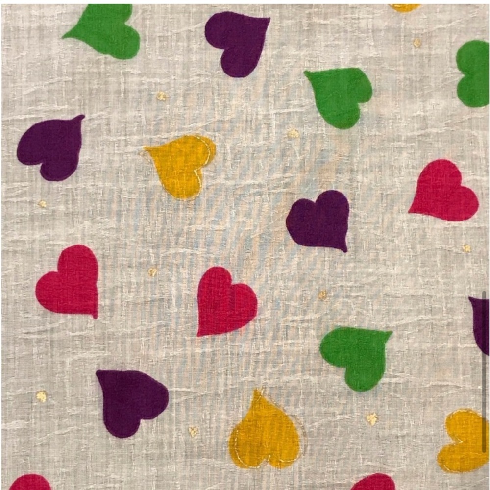 Givenchy Colorful Heart Pattern Handkerchief / Ne… - image 3